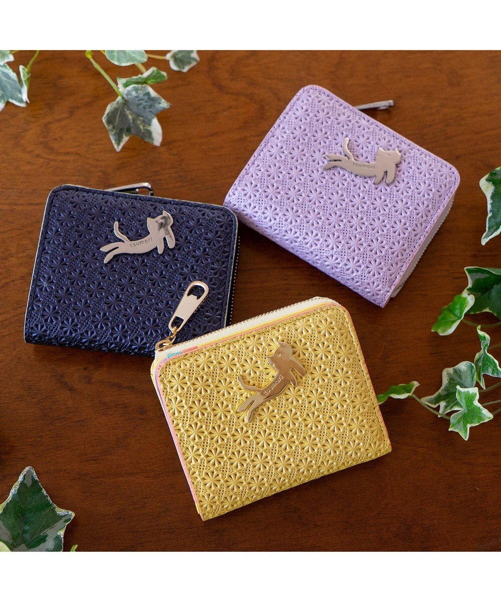 tsumori chisato CARRY キラネコフラワー 2つ折り財布 
