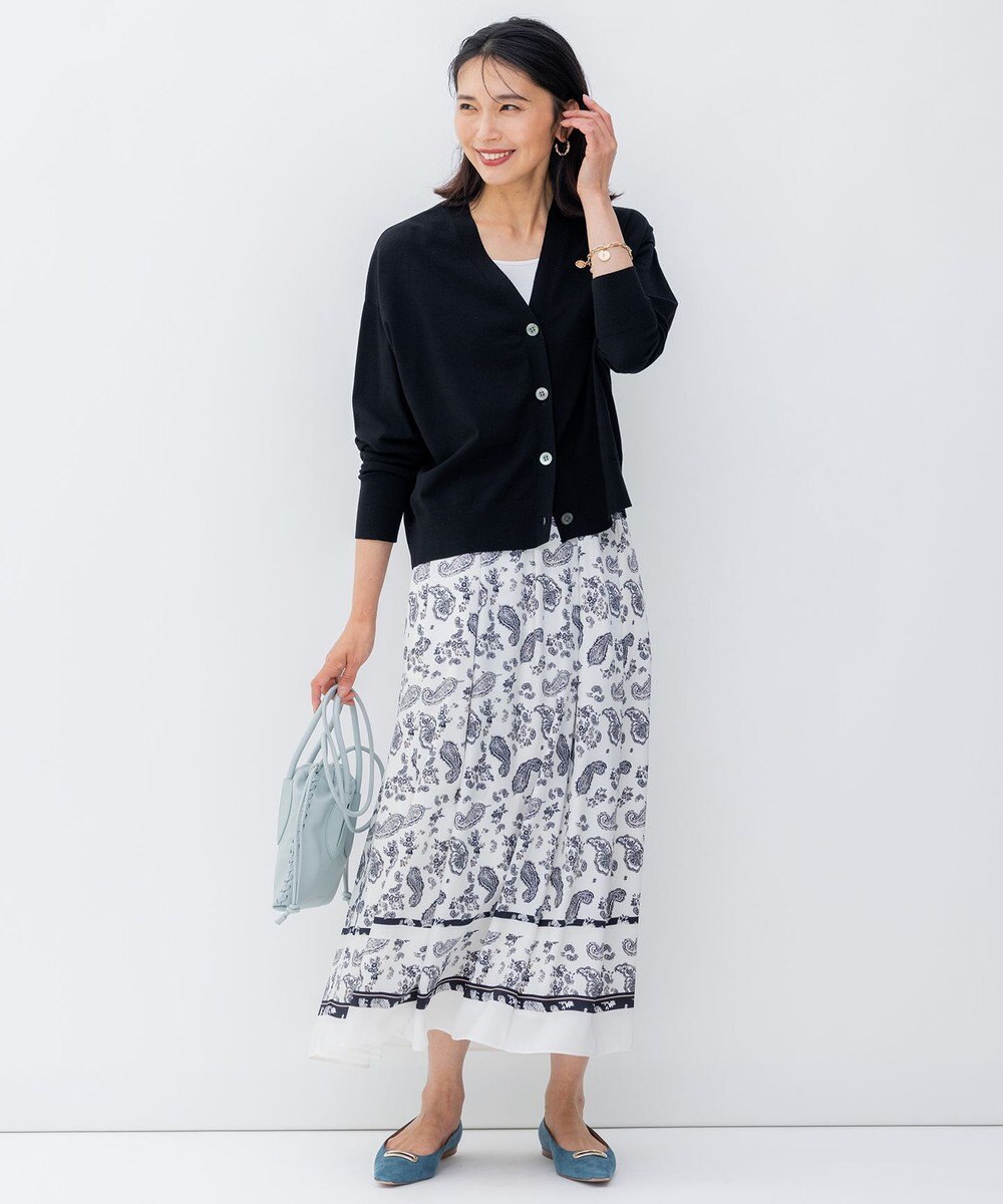 23区 【洗える】スカーフパネルプリント スカート 