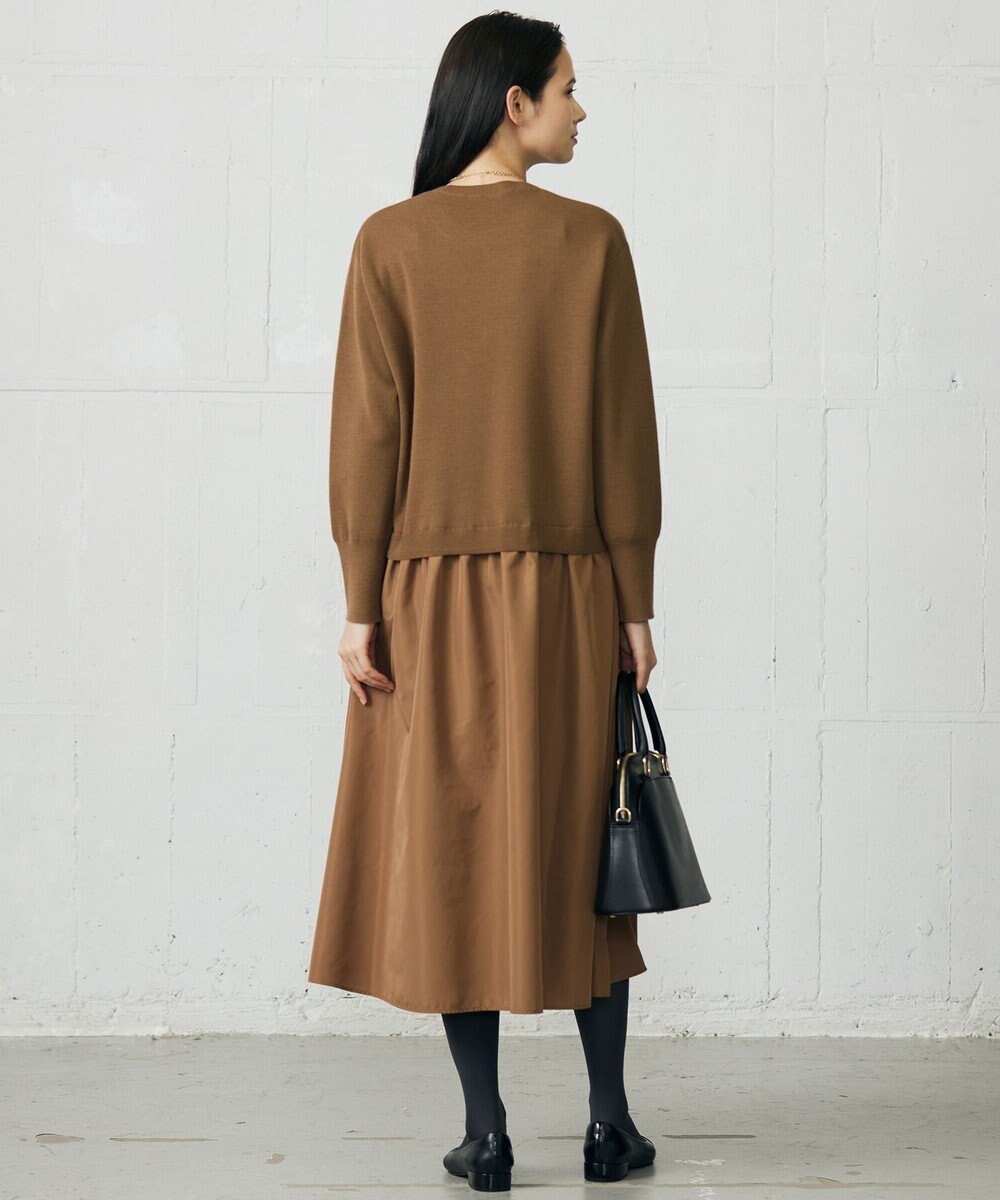 自由区 【カタログ掲載】ウールミラノ異素材 ワンピース 