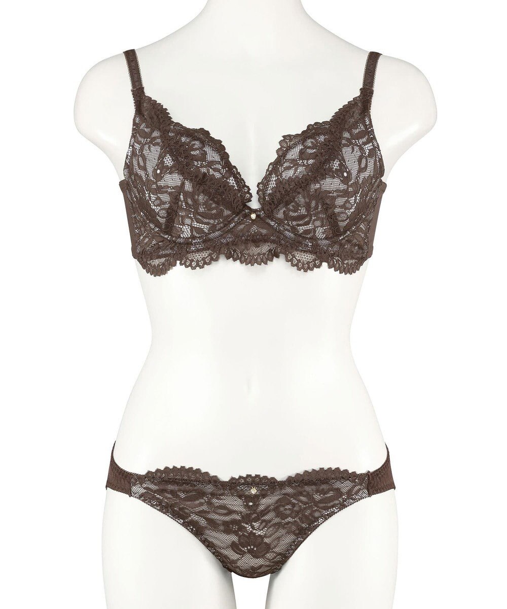 San-ai Resort（三愛水着楽園） 【WEB限定】【northerly bra 楽ちんフィットシリーズU字】 フリルレースブラショーツセット B～Fカップ 【northerly】 