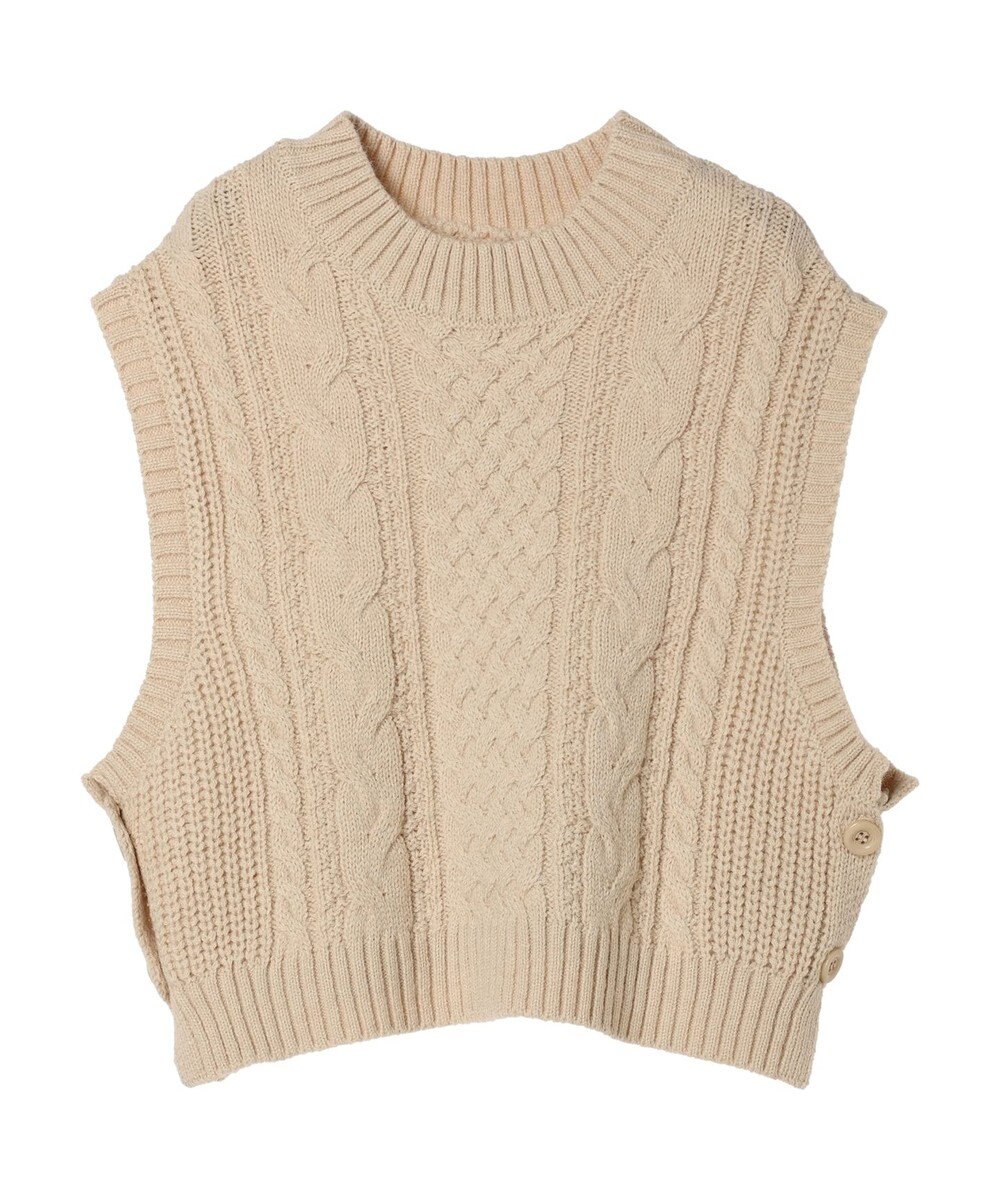 CRAFT STANDARD BOUTIQUE ２ＷＡＹケーブルニットベスト 