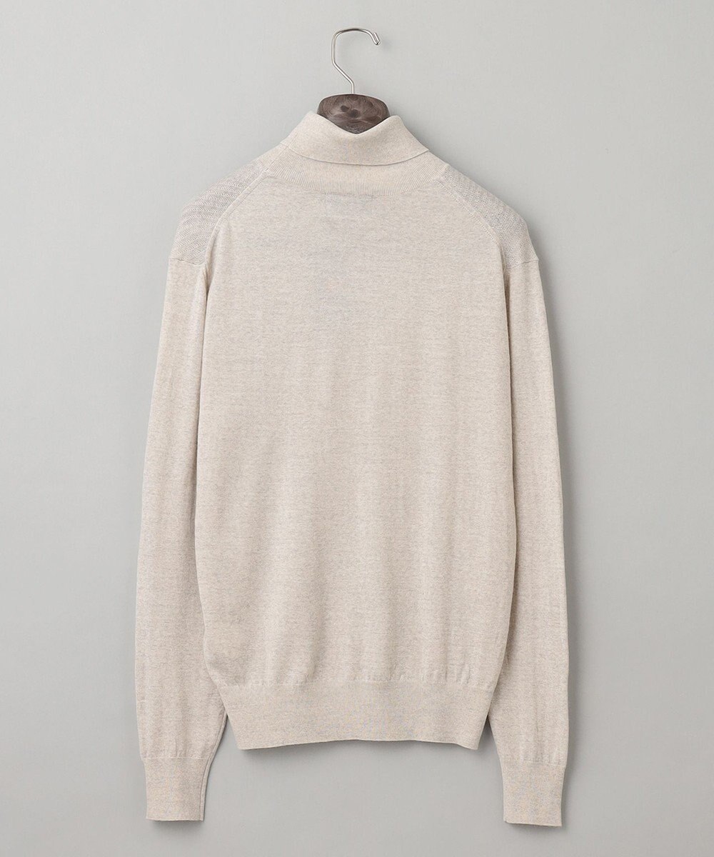 GOTAIRIKU 【家庭洗濯可能】イタリア糸 ハイゲージ タートルニット_リンクス柄 