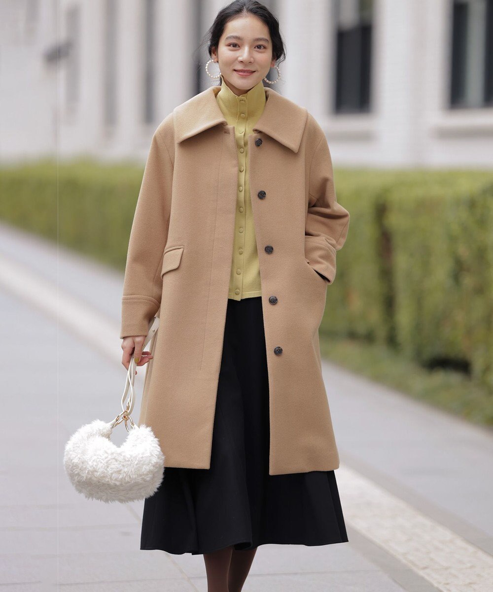 組曲 ウールモッサステンカラー コート 