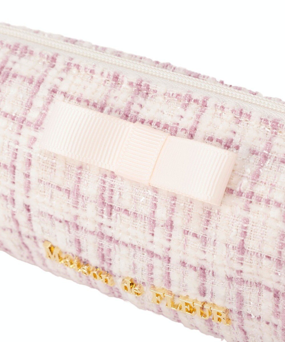 Maison de FLEUR グログランリボンツイードロングポーチ 