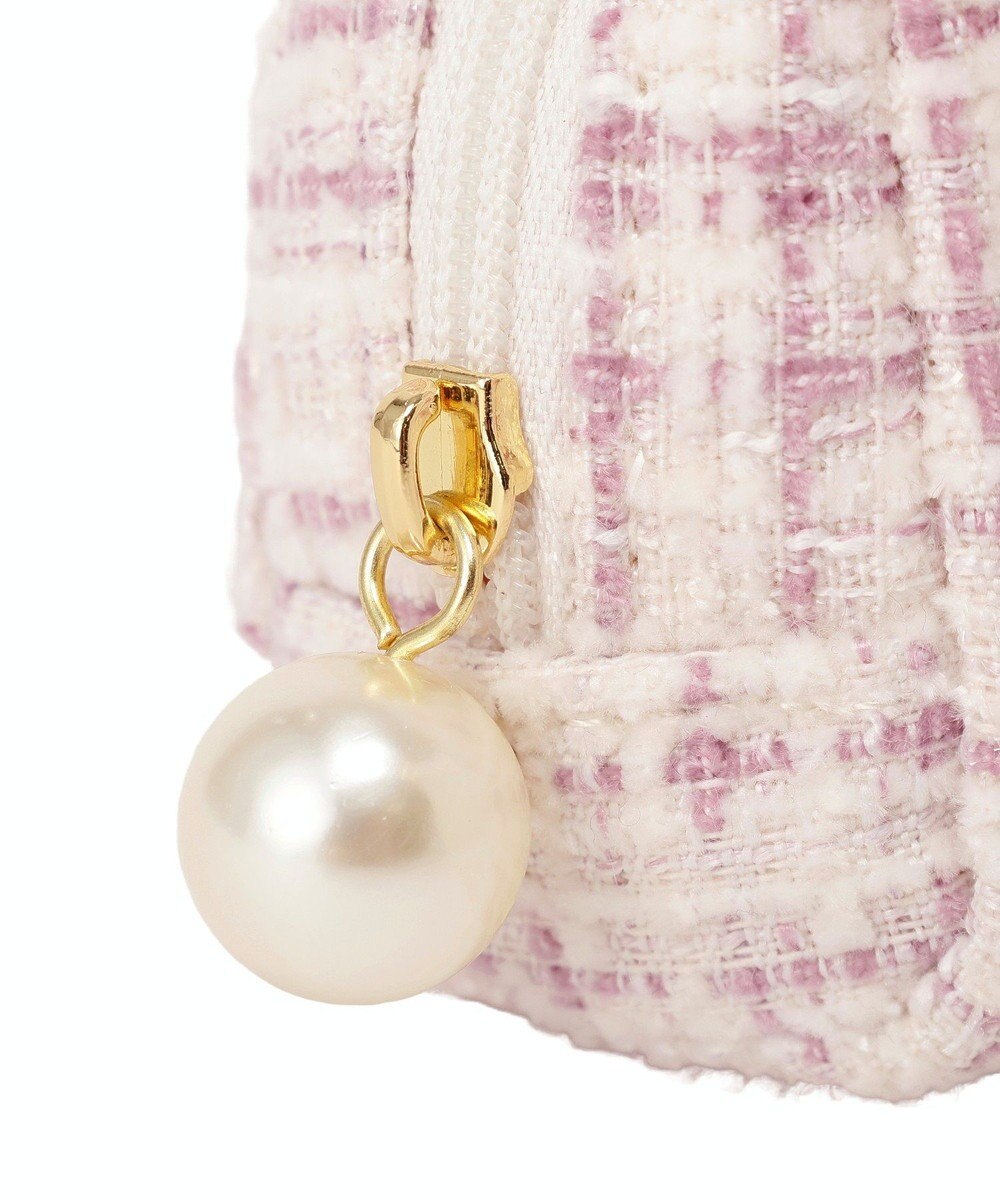 Maison de FLEUR グログランリボンツイードロングポーチ 