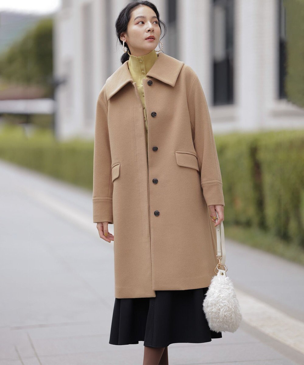 組曲 ウールモッサステンカラー コート 