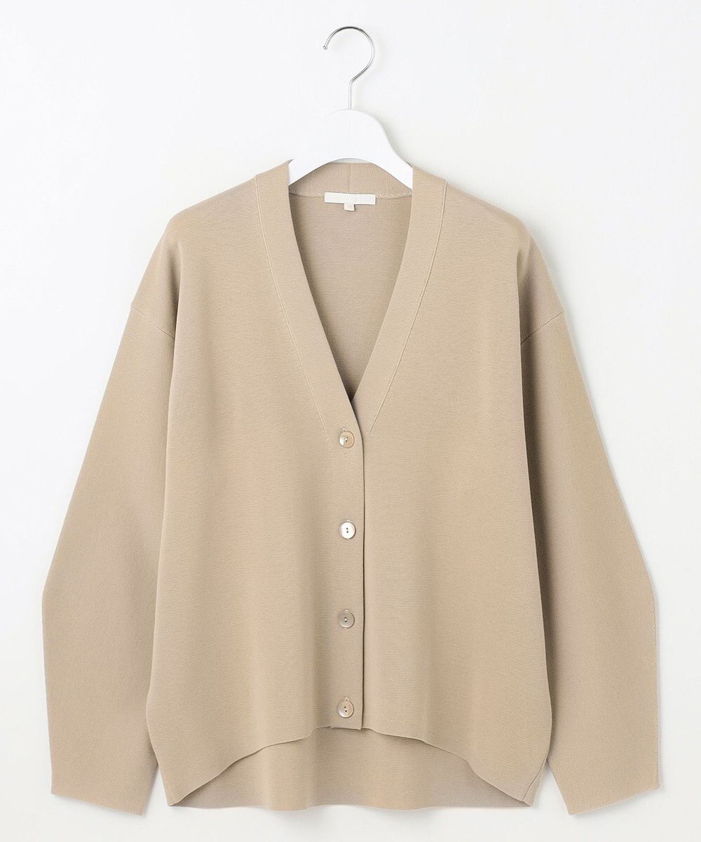 自由区 【洗える】ドライコットンハイゲージニット カーディガン 