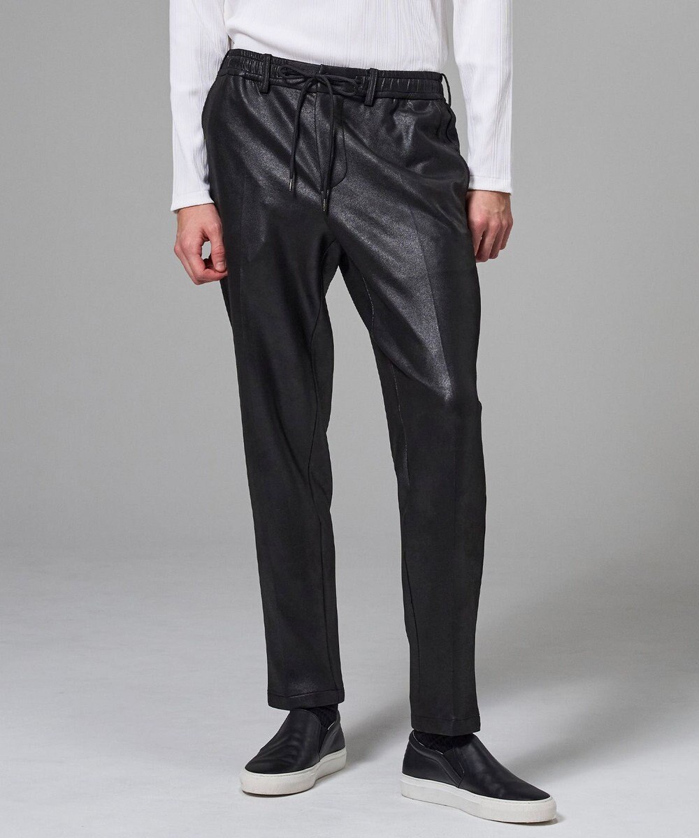 JOSEPH HOMME 【ストレッチ】レザーライクジャージー　ドロスト付きテーパードパンツ / PEGG CONVERTIBLE 