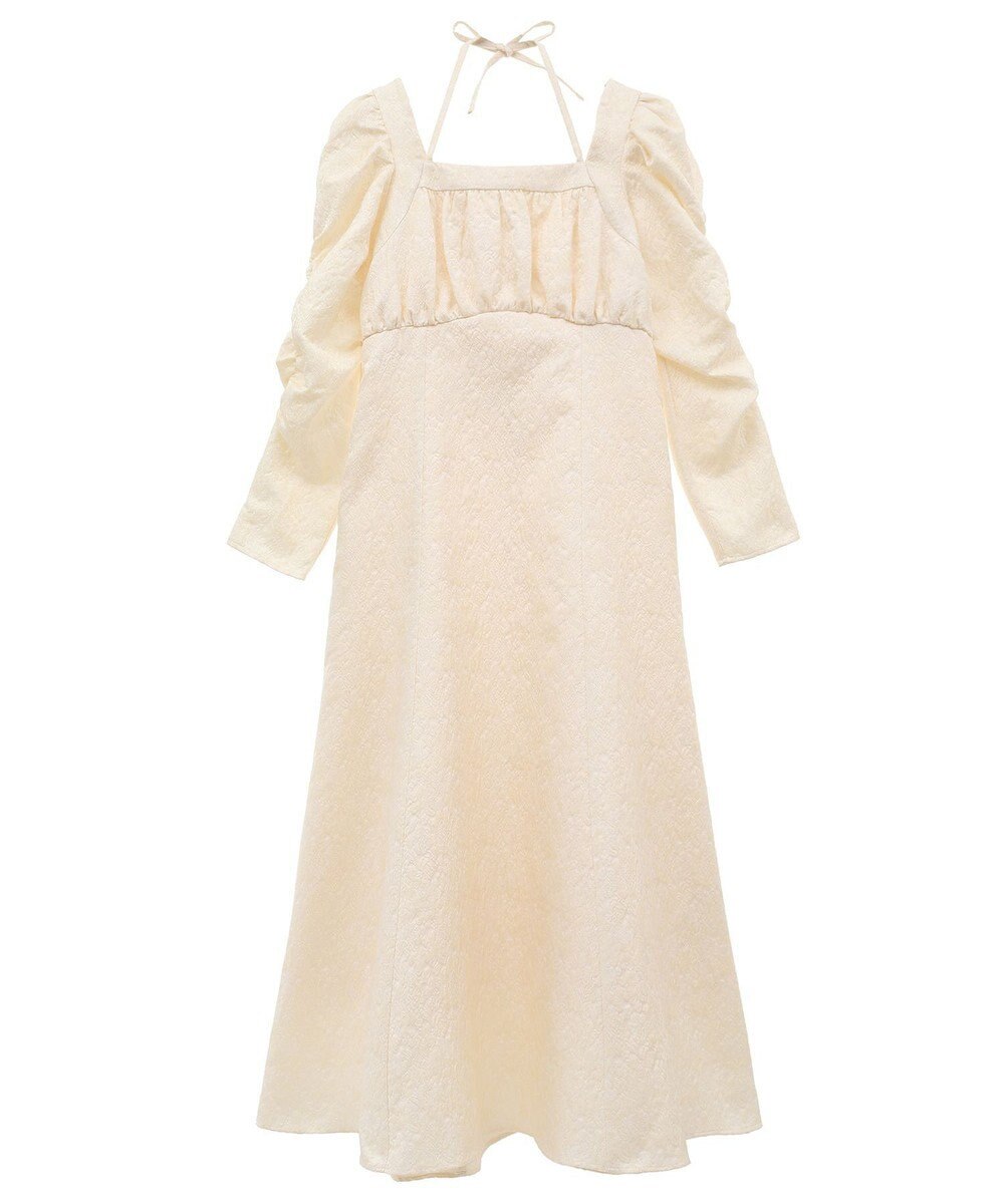 Maison de FLEUR 慈愛に満ちたジャカードワンピース 