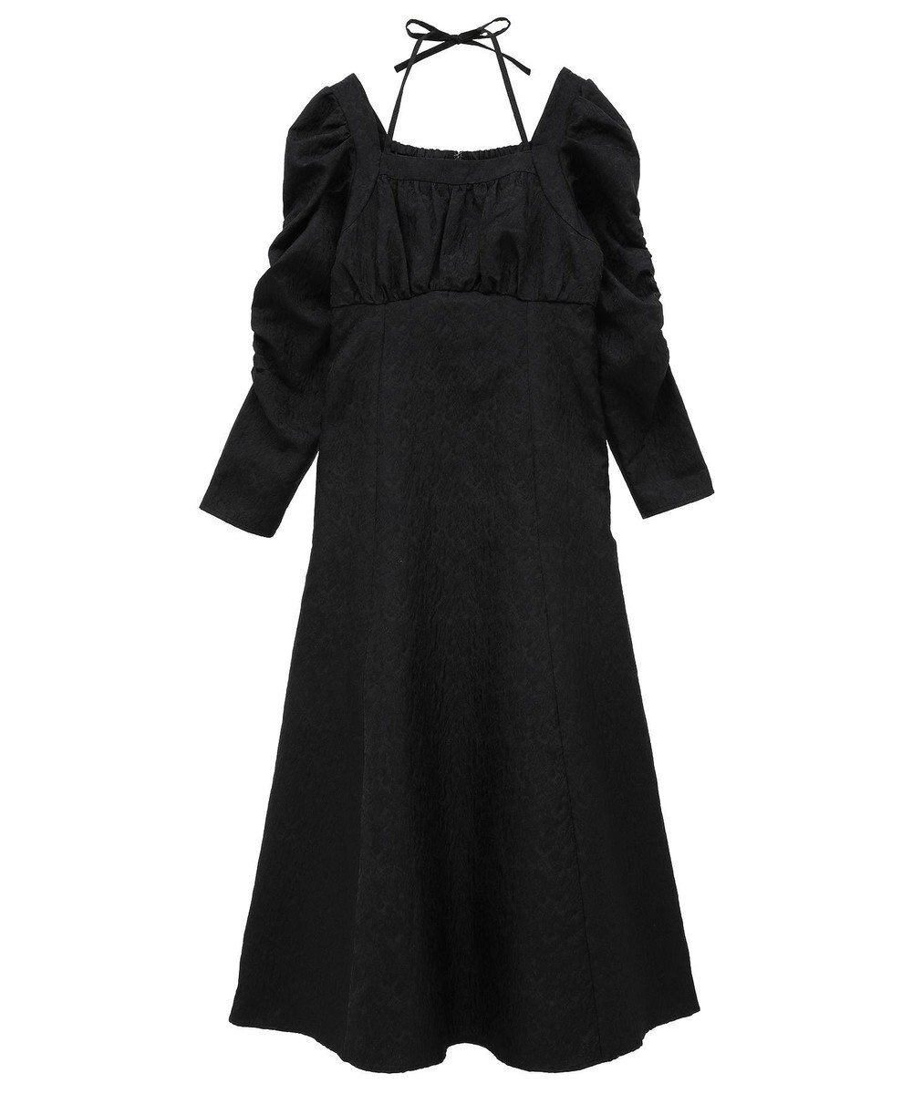 Maison de FLEUR 慈愛に満ちたジャカードワンピース 