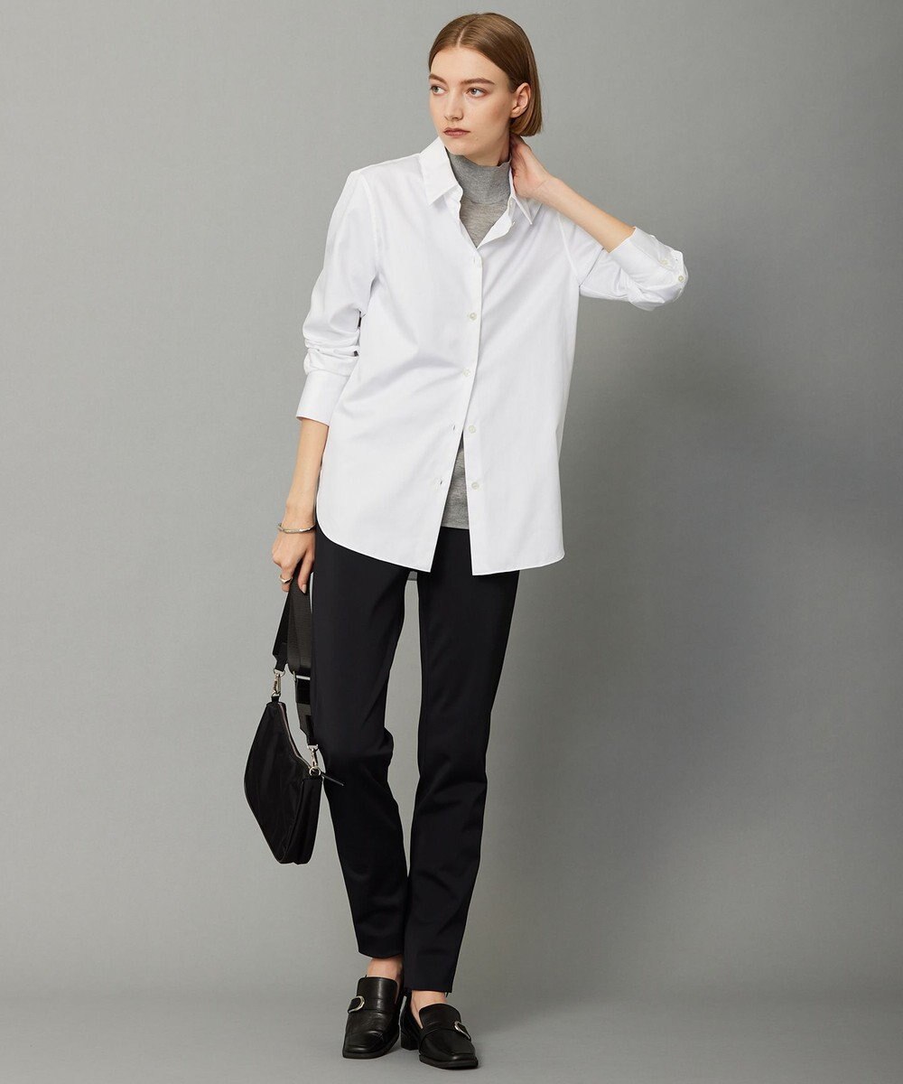 ICB 【洗える】 コットンサテンシャーティング シャツ 