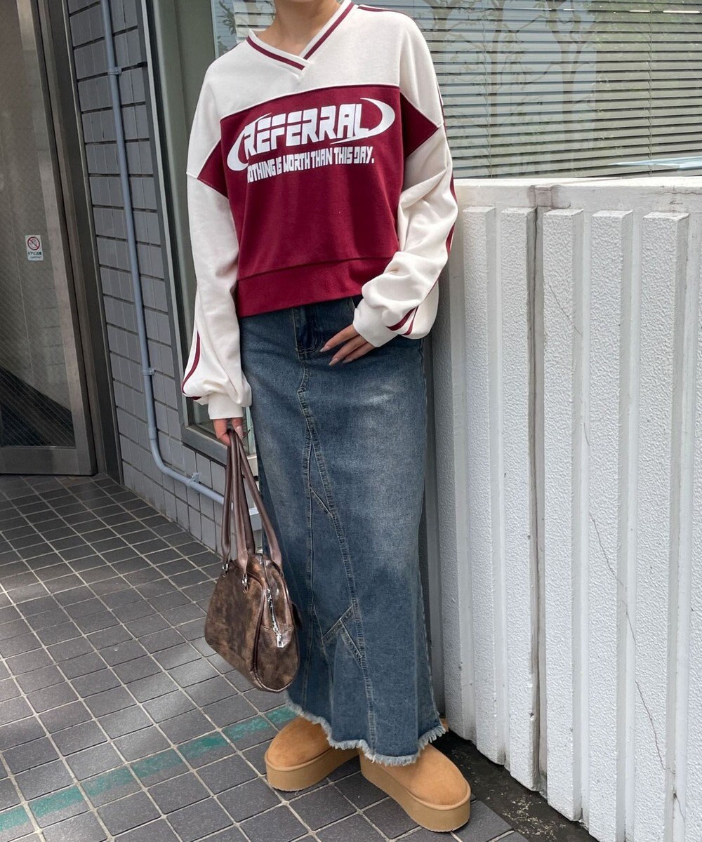 WEGO 切り替えショートスウェット 