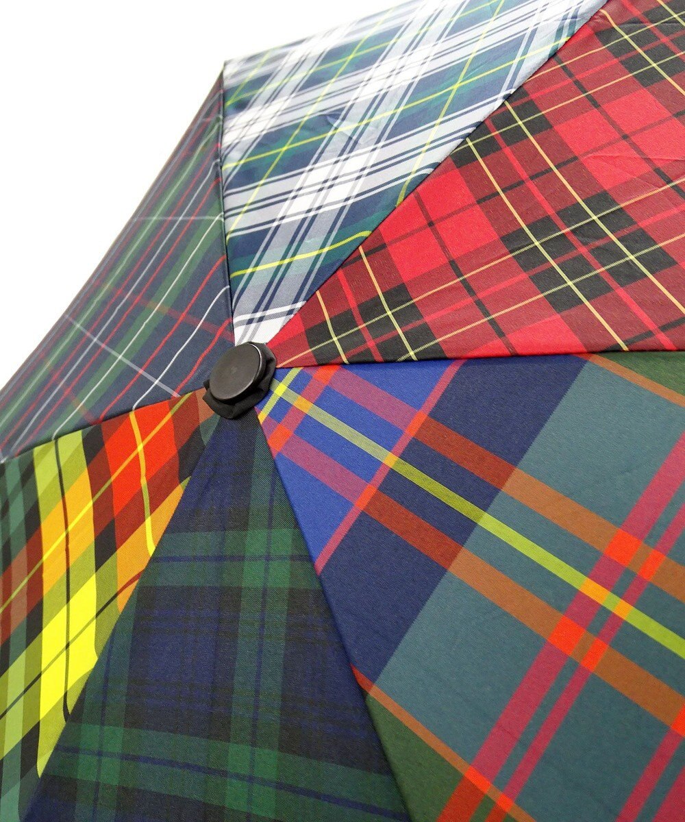 +RING 【簡単/便利】【UVカット90%以上】プラスリング UNISEX 自動開閉式 折傘58cm CHK T1179 