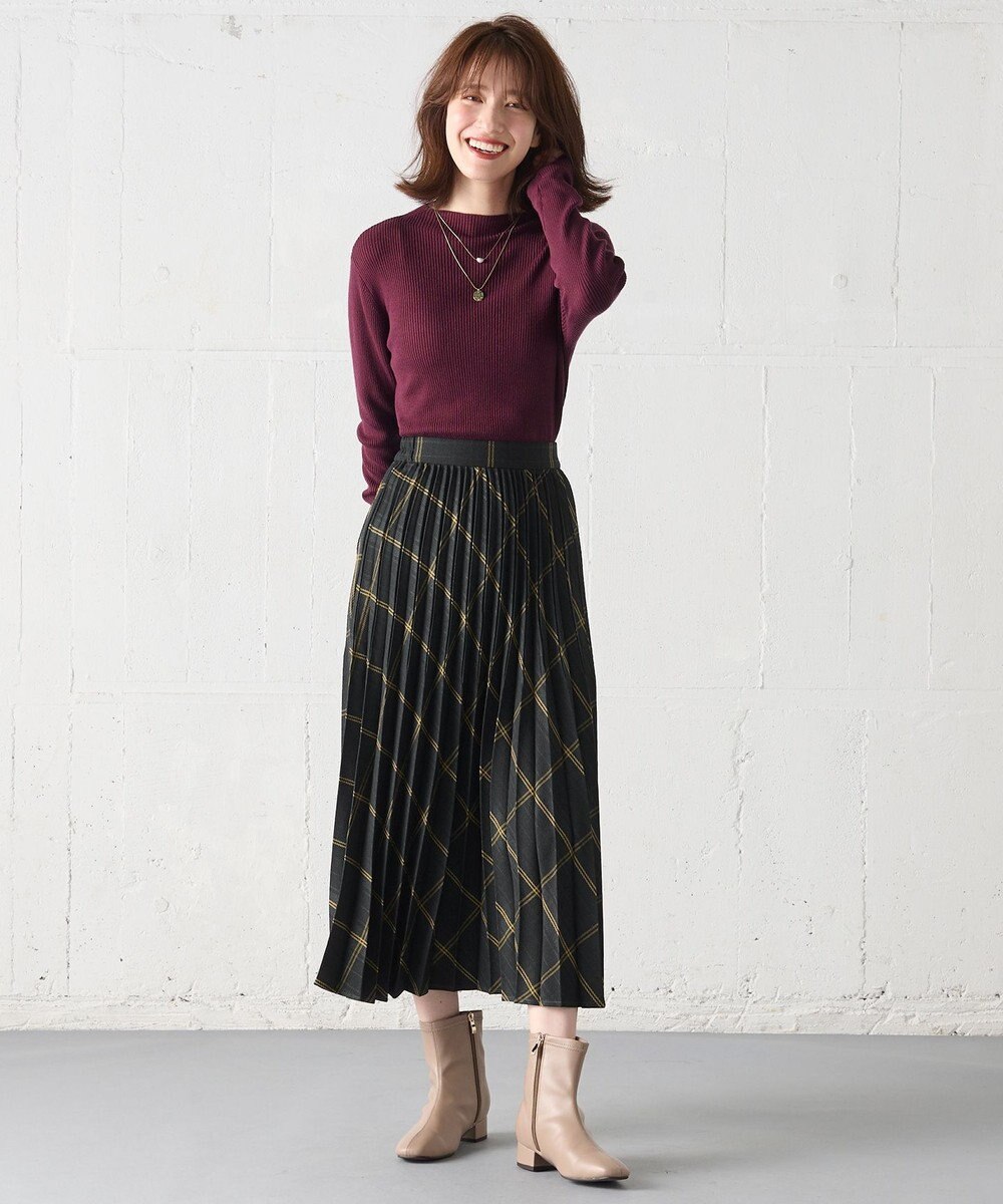 ANY 【洗濯機可】ボトルネック リブニット 