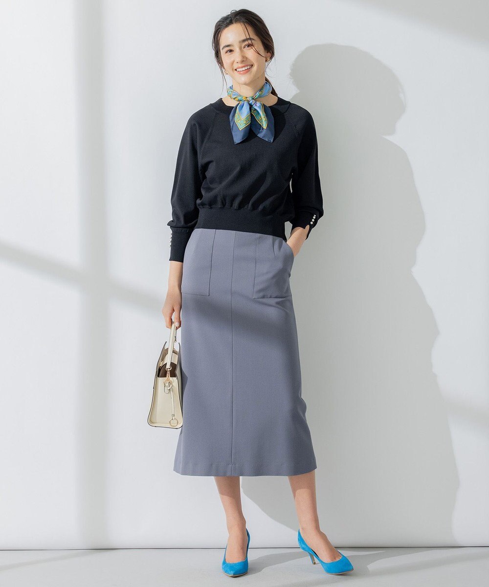 組曲 S 【パールボタン付】ブーケカラーリラクシー ニット 