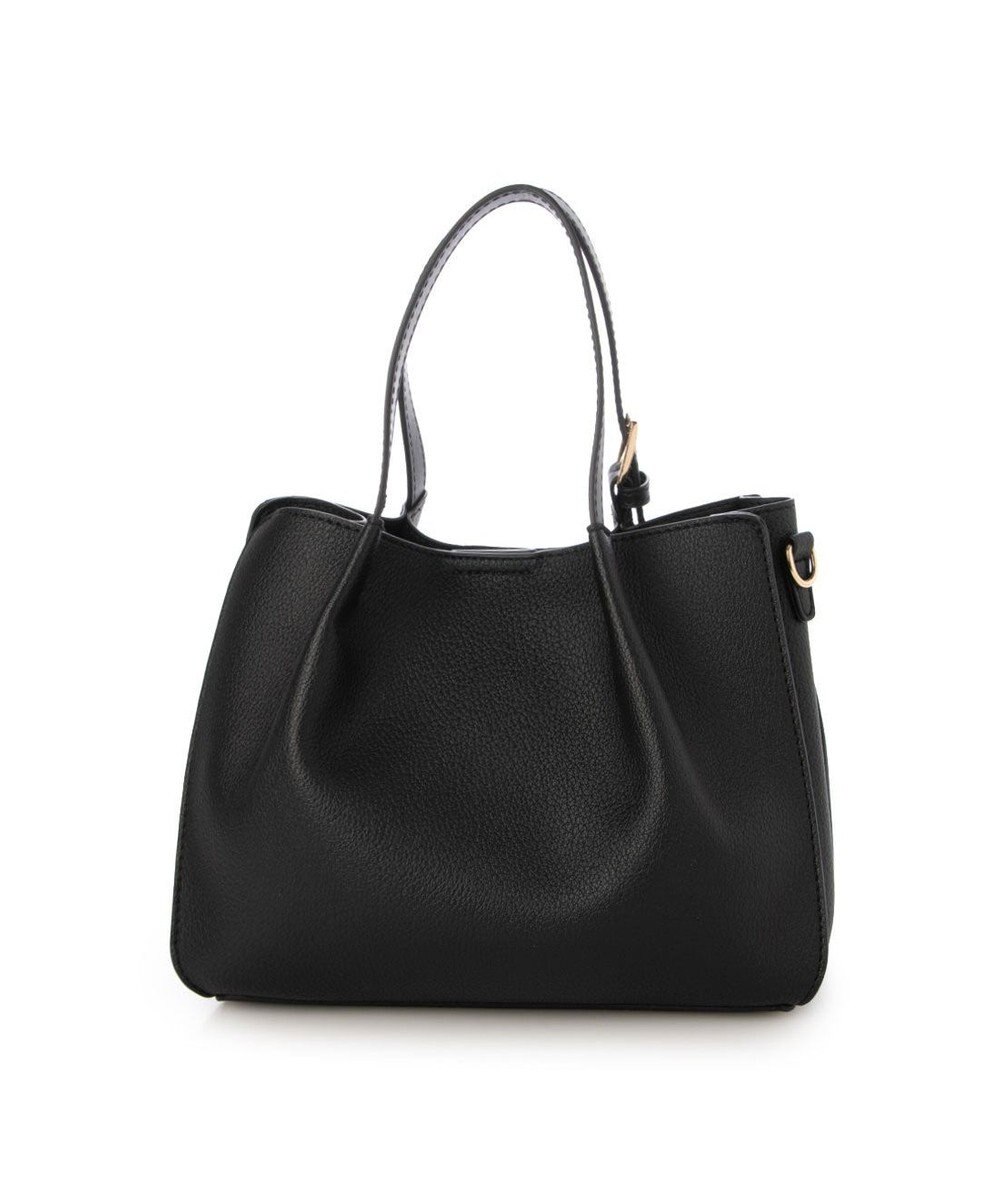 UNBILLION カシュカシュ cachecache / フェイクレザーショルダーバッグ付スクエアトート 