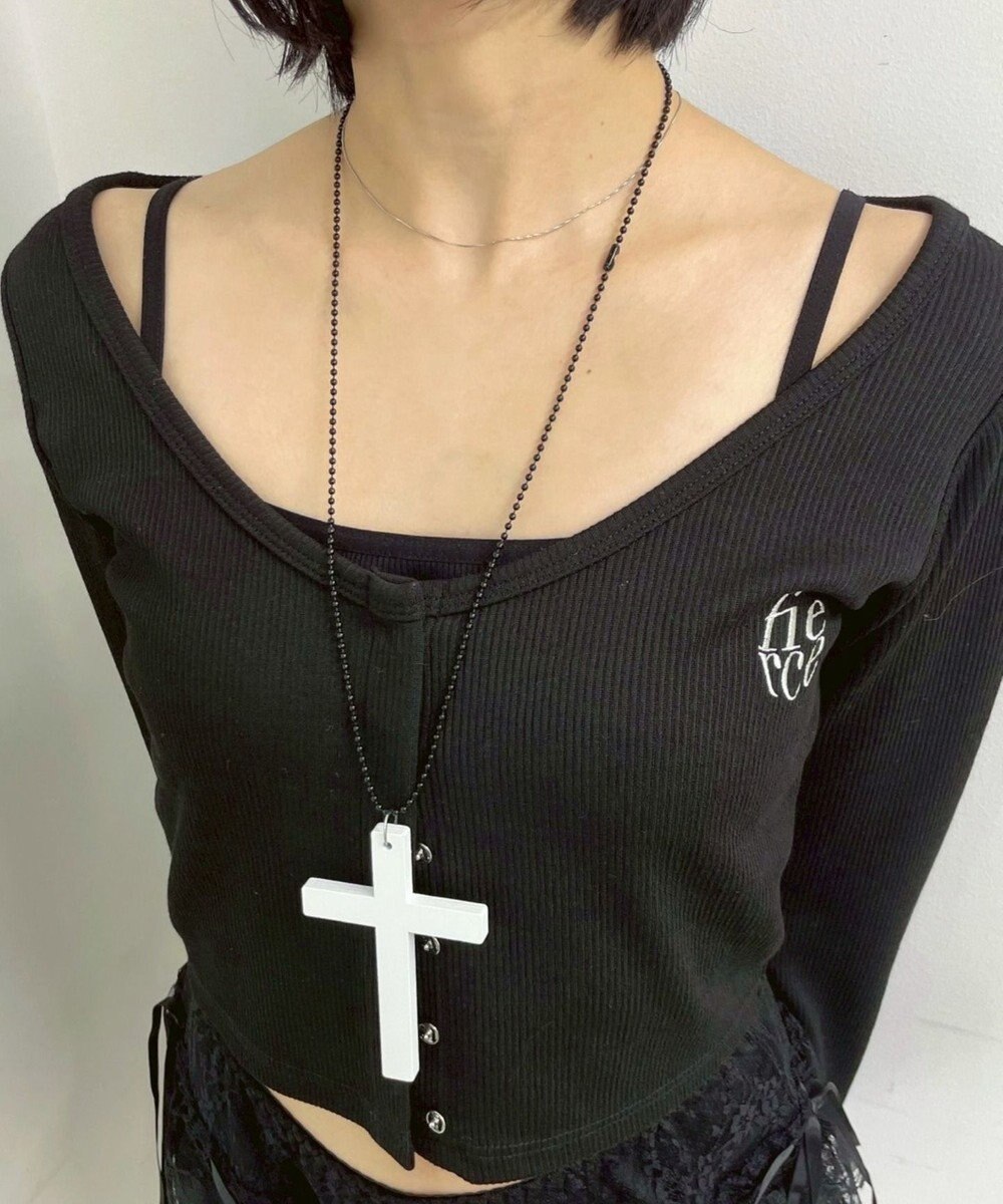 WEGO Lウッドクロスネックレス 