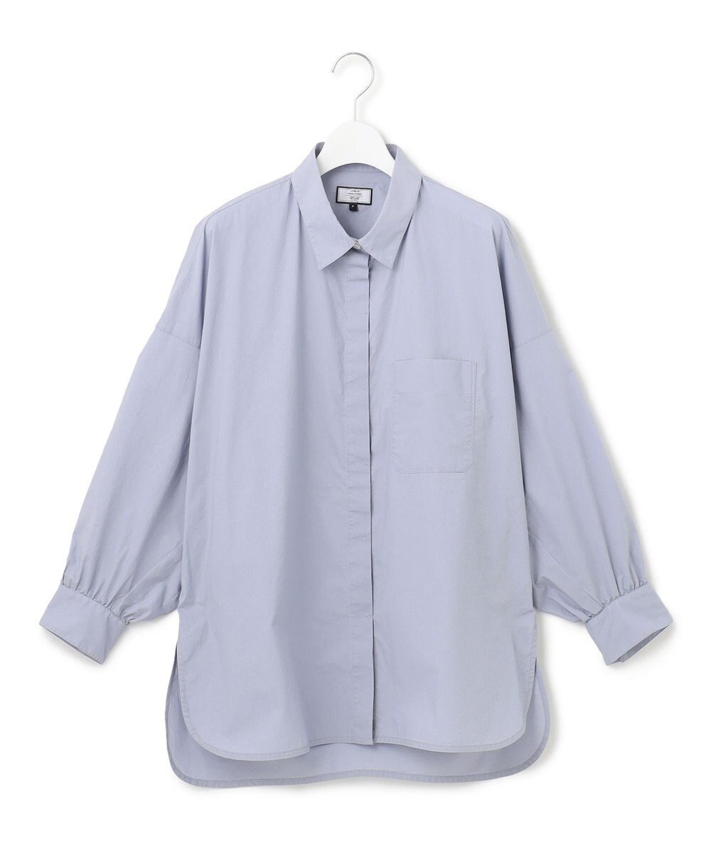 J.PRESS YORK STREET 【WOMEN】コットンタイプライター バックドレープブラウス 