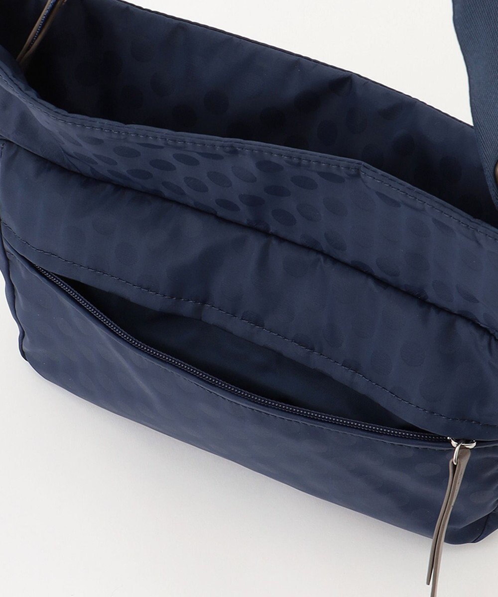 Y'SACCS はっ水ドットジャカード リサイクルレザーコンビ ショルダー 