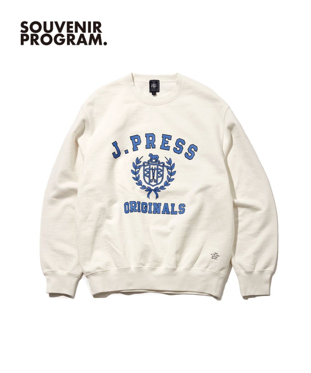 J.PRESS MEN 【J.PRESS ORIGINALS】【UNISEX】Supima Recycle Cotton CREST Logo Sweat 