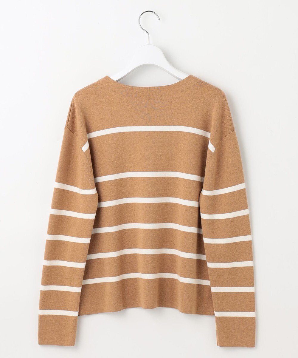 自由区 L コットンウールハイゲージボーダー ニット 