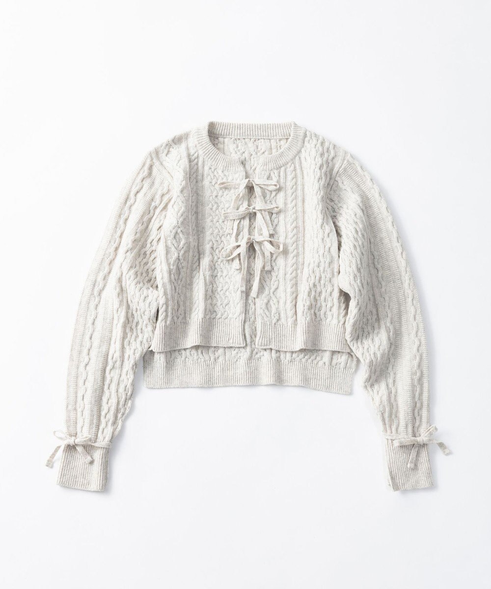 TRICOTE ケーブルニットトップス 