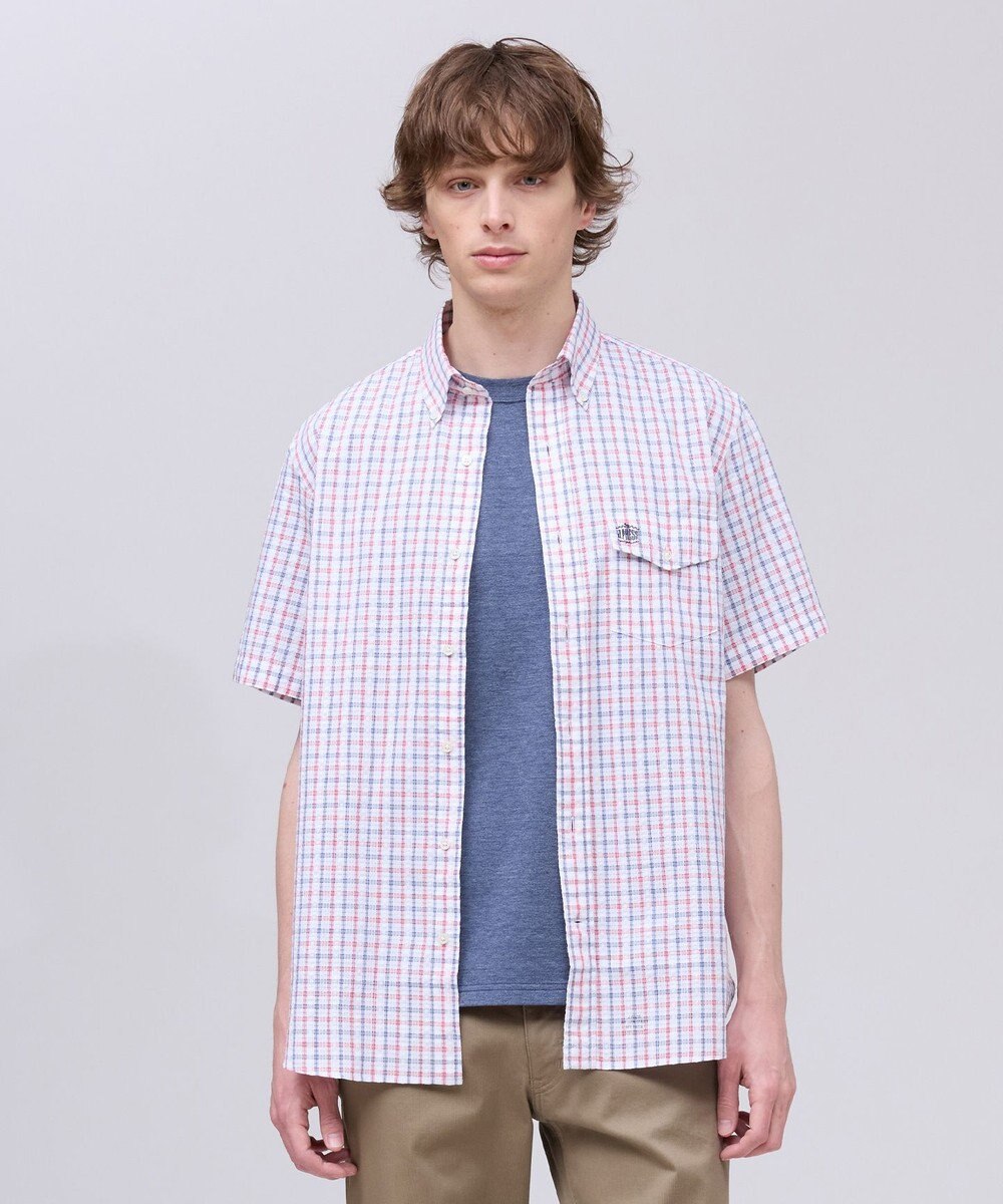 J.PRESS MEN 【Aero Weave】クールマックスサッカー チェック シャツ / B.D. 