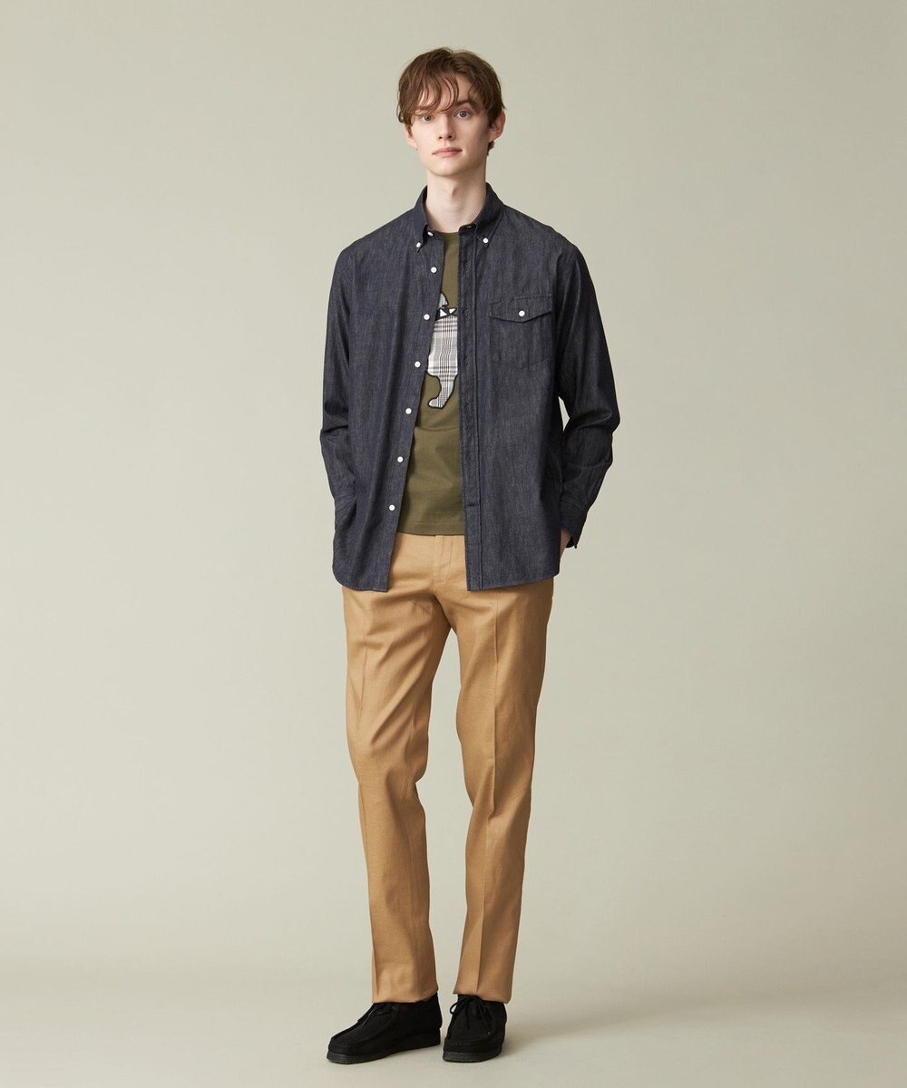 J.PRESS MEN 【ウォッシャブル可】コンフォートストレッチリネン スラックス 