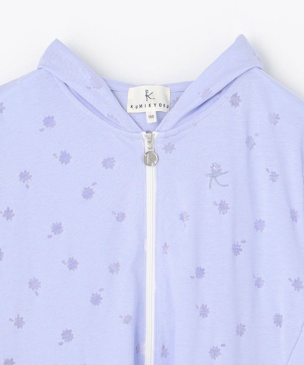 組曲 KIDS 【UVケア】【150-160cm】フラワーオパール パーカー 