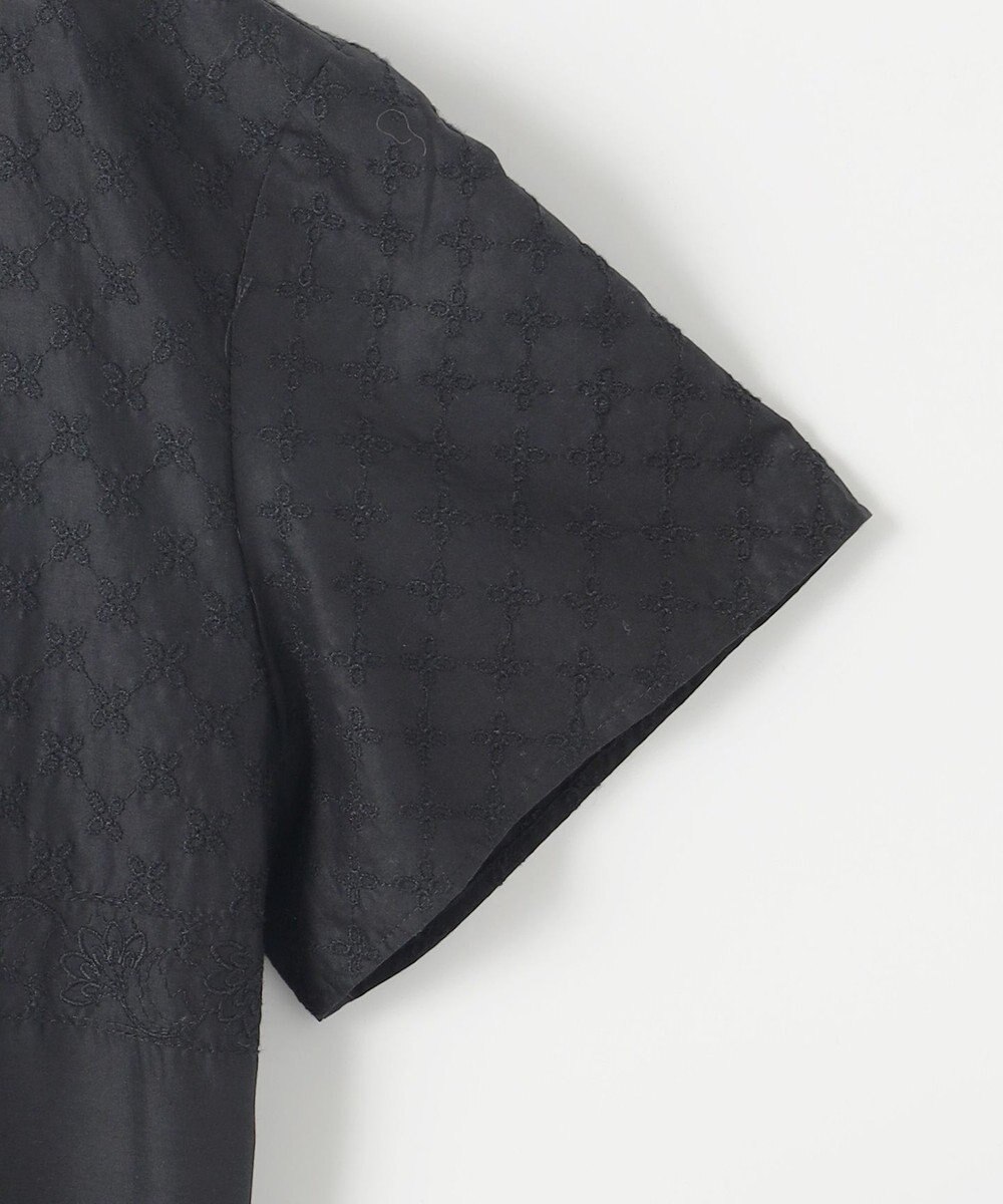 自由区 L 【接触冷感・洗える】エンブロイダリーローン Tブラウス 