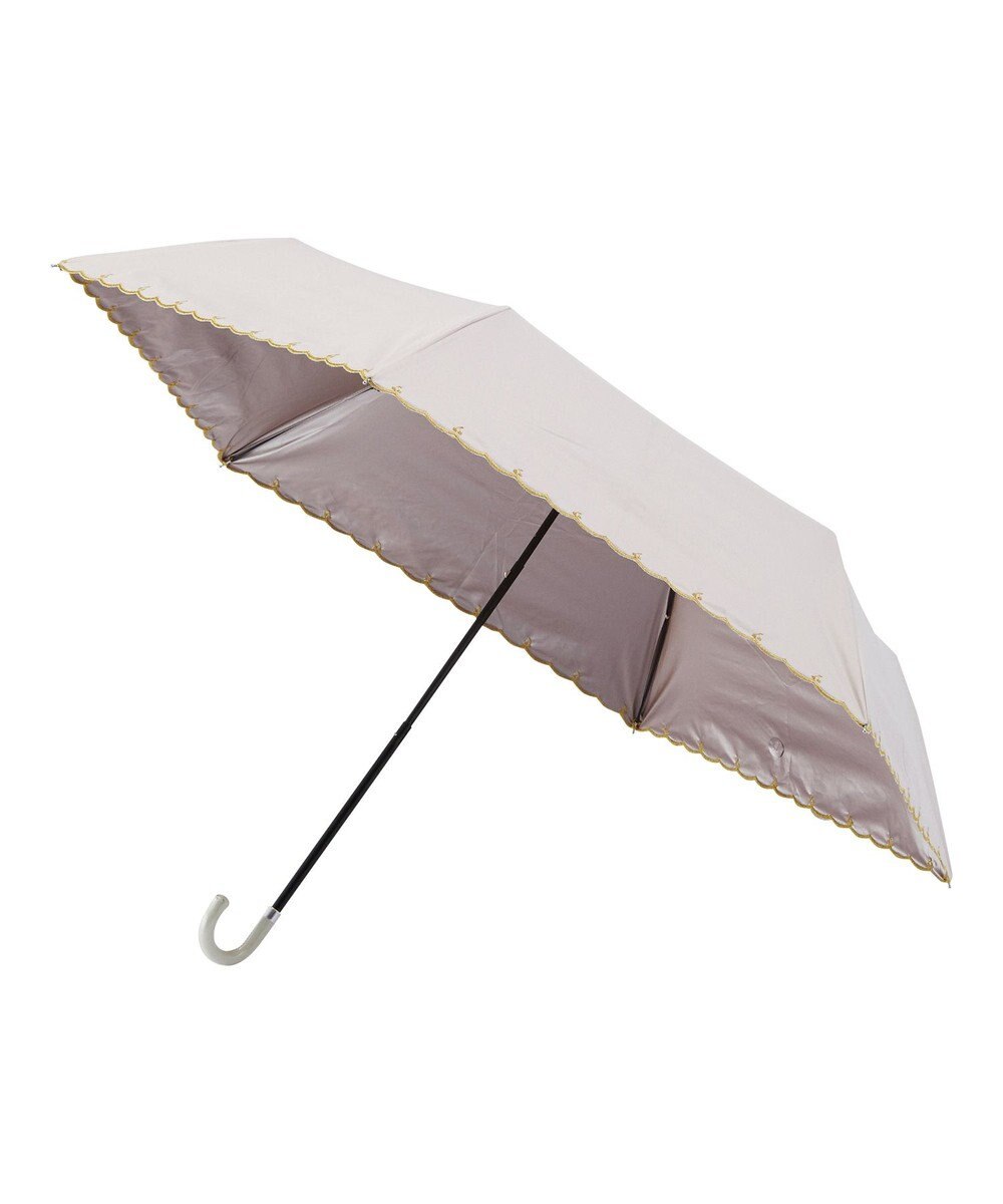 MOONBAT estaa 晴雨兼用 折りたたみ傘 チェリースカラップ 日傘 遮光 遮熱 UV ペールピンク