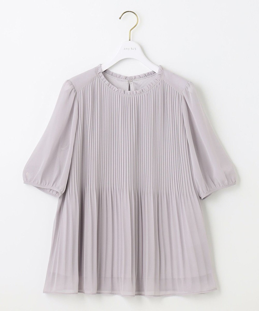 ANY SIS S 【洗える】エアリープリーツ ブラウス 