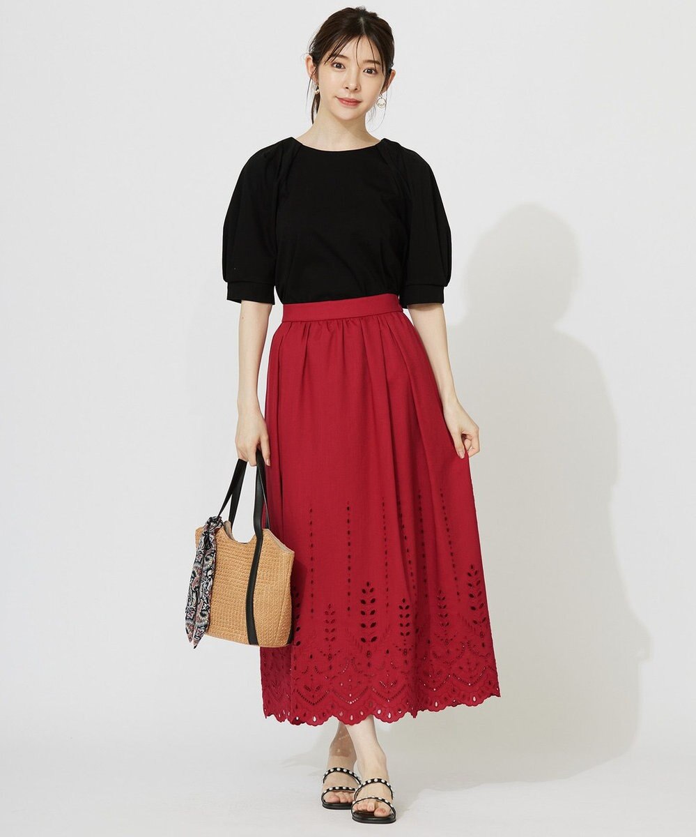 ANY SIS 【接触冷感・UVケア】着映えタックスリーブ カットソー 