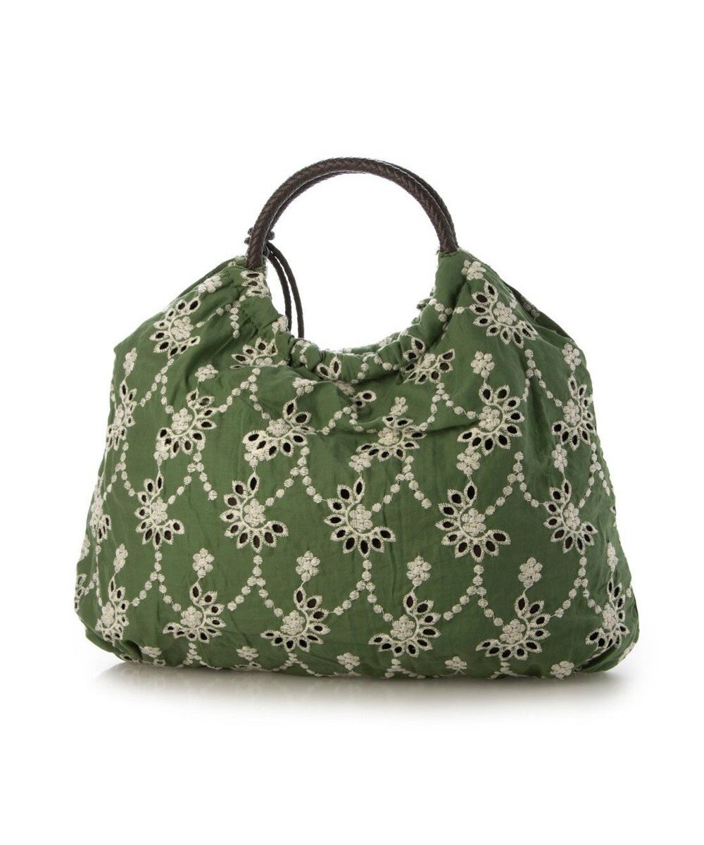 UNBILLION カシュカシュ cachecache / 花刺繍メッシュハンドルトートバッグ 