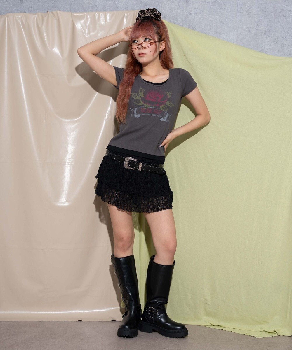 WEGO レイヤードドッキンググラフィックT 