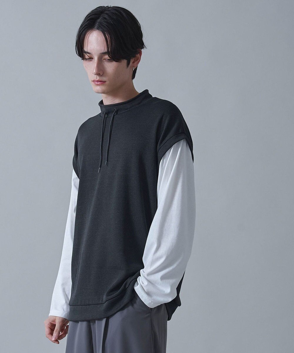 WEGO フェイクレイヤードモックネックベストT（LS） 