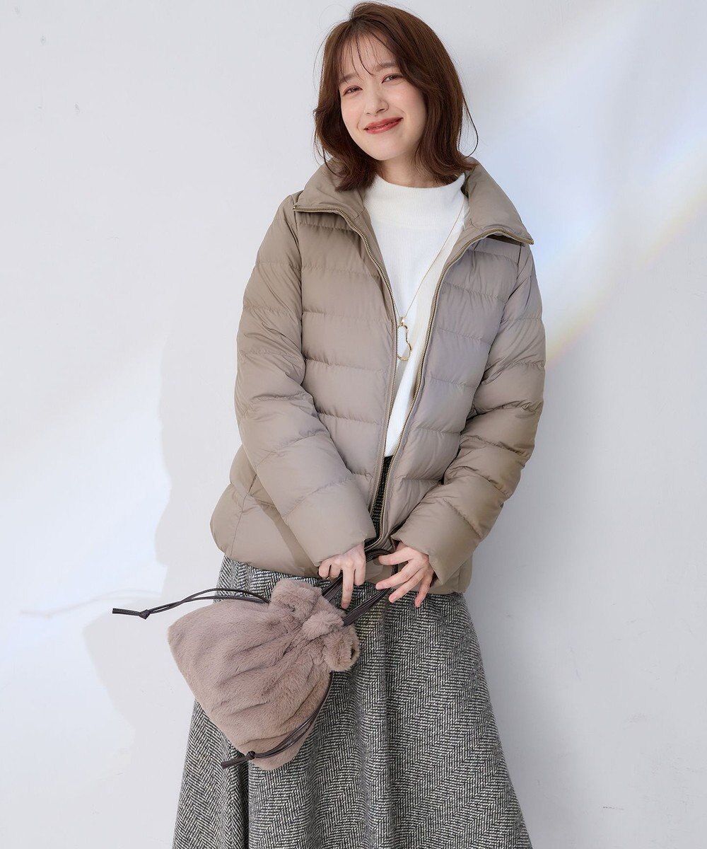 ANY 【洗濯機可能/羽毛100%使用/撥水/フード取り外し可能】楽映えリッチミドル丈ダウン 