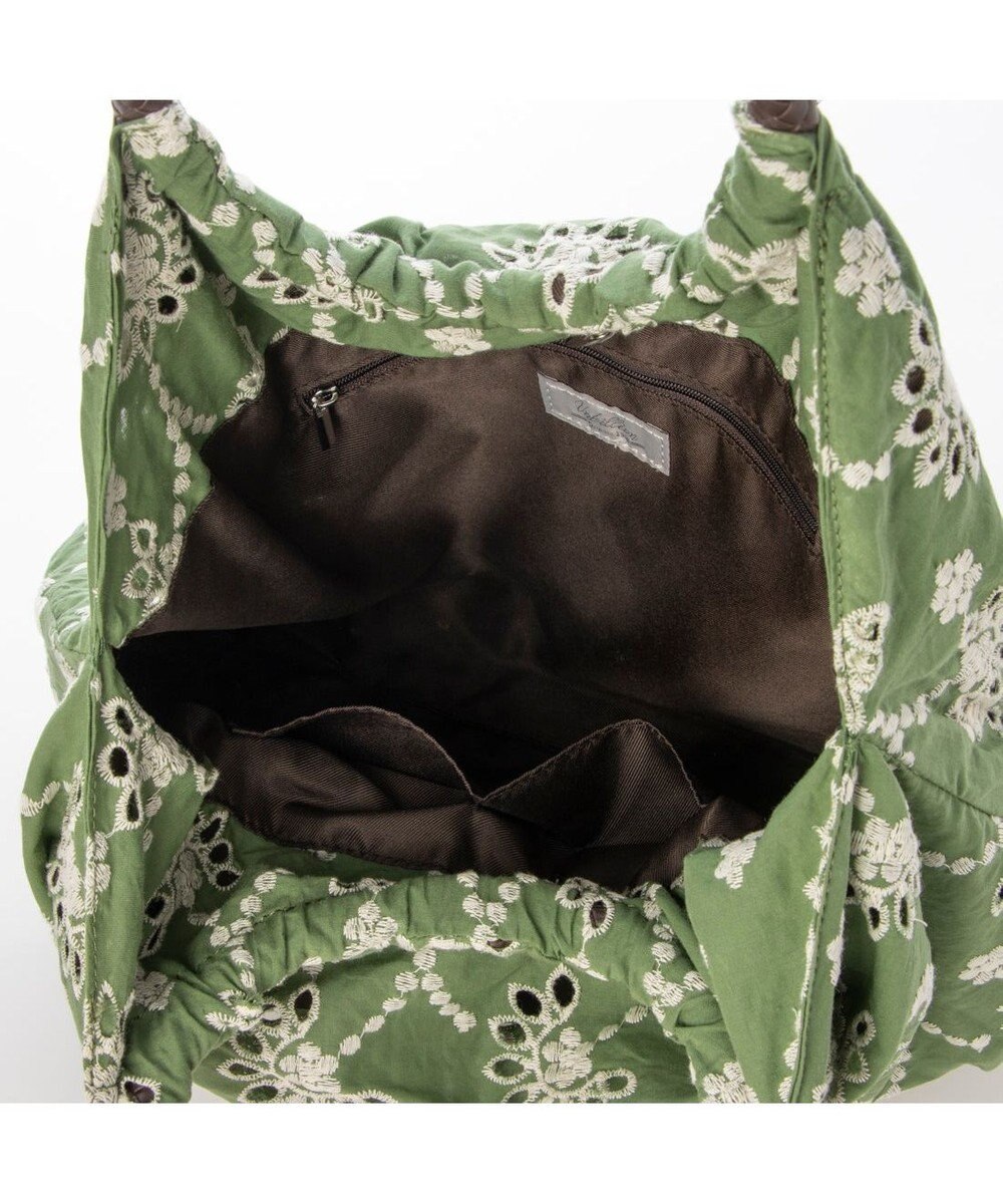 UNBILLION カシュカシュ cachecache / 花刺繍メッシュハンドルトートバッグ 