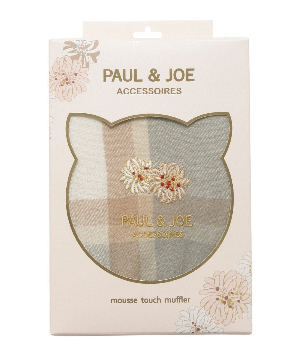 MOONBAT 【FUDGE11月号掲載】PAUL & JOE ACCESSOIRES クリザンテーム刺繍ムースタッチマフラー（パッケージ入り） 