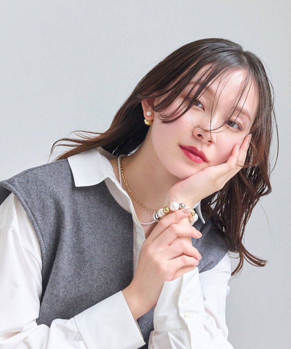 Phoebe コンビメタルボールゴムブレスレット 