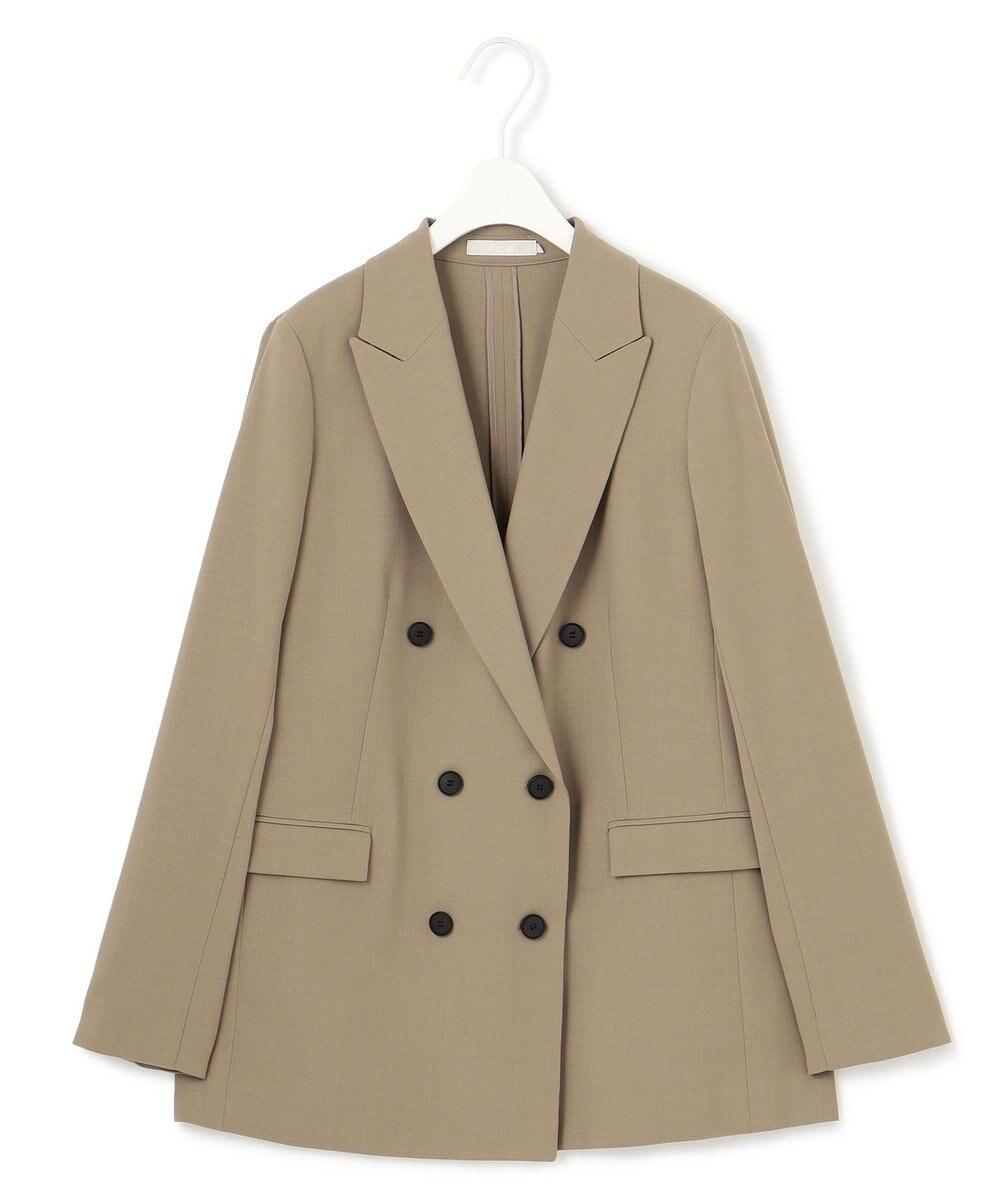 ICB L ウール2WAYストレッチ ダブルブレストジャケット 