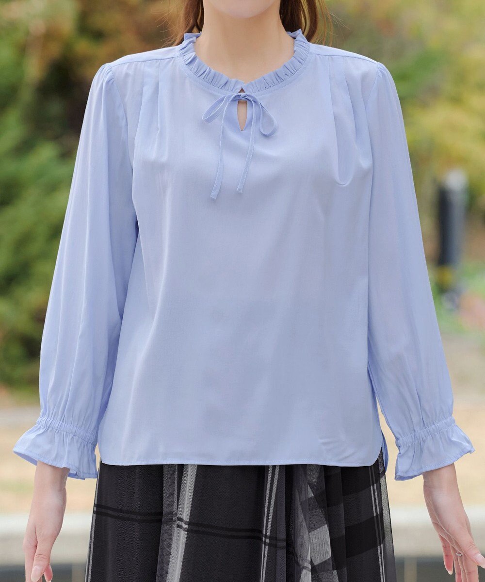 Tiaclasse フリルリボンブラウス 