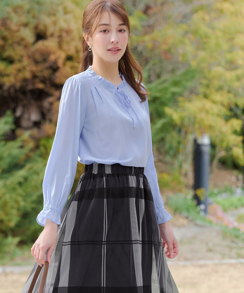 Tiaclasse フリルリボンブラウス 