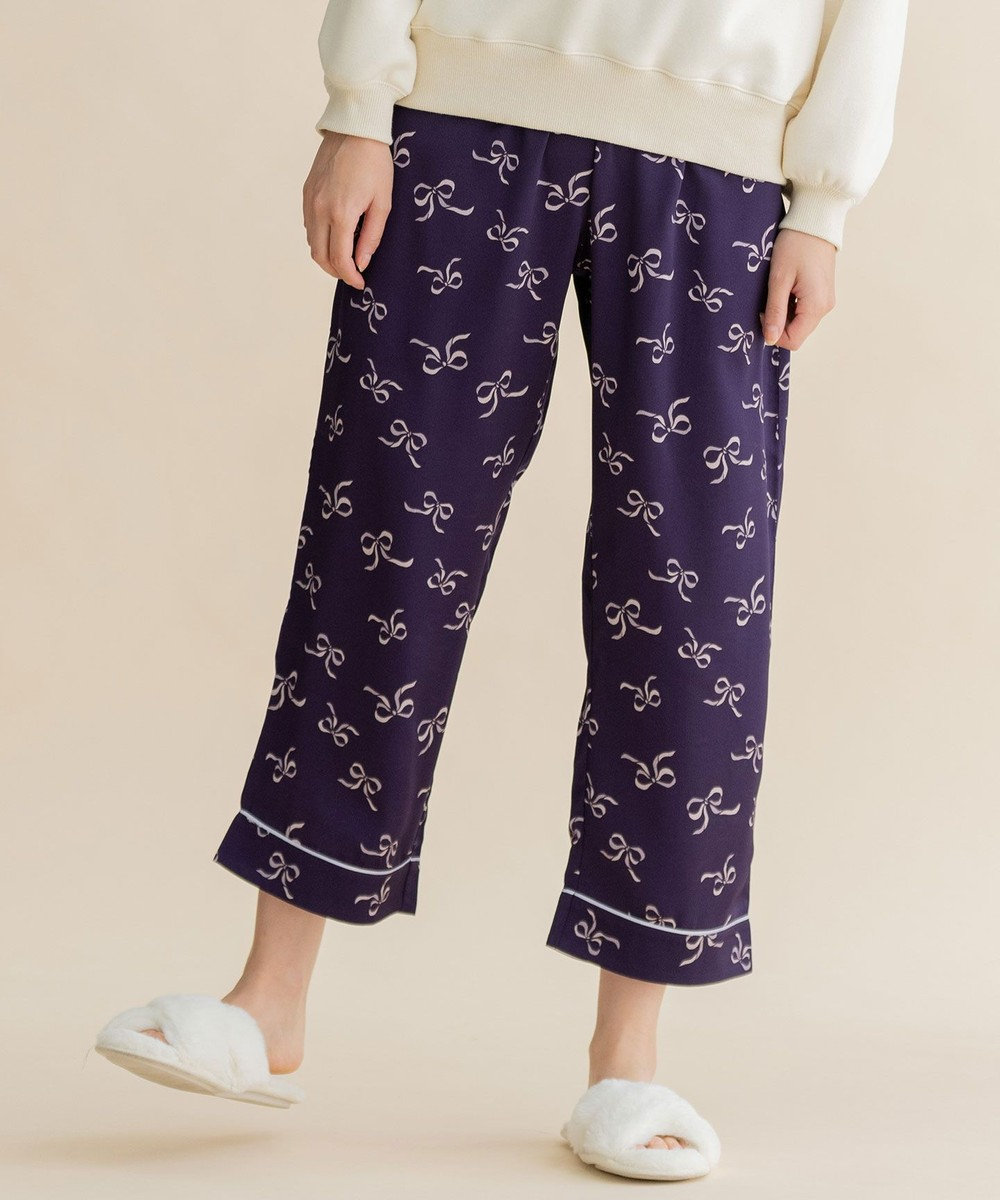 TOCCA 【WEB限定】【TOCCA LAVENDER】Silky Satin Ribbon Pajama Pants パンツ ネイビー系5
