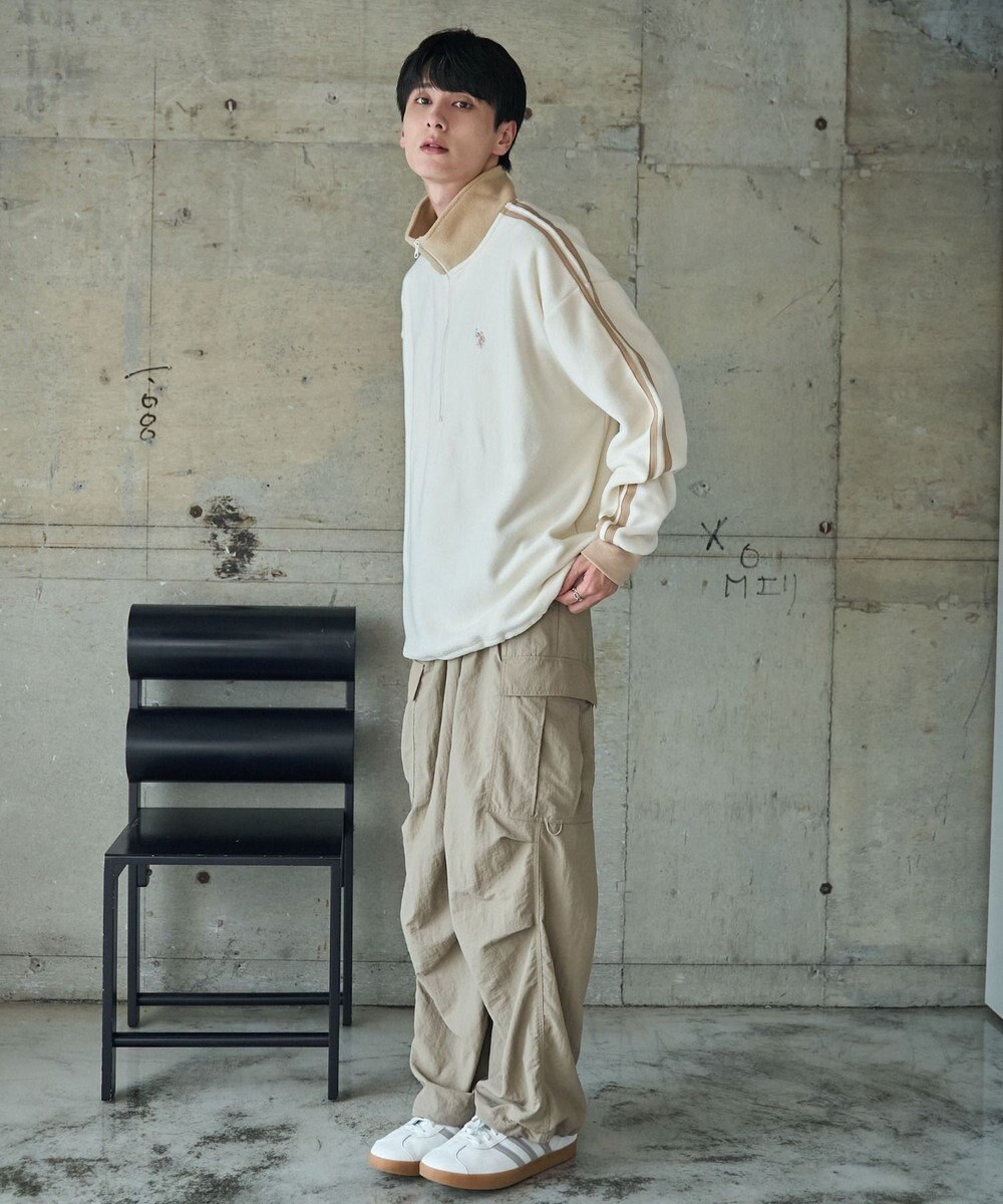 WEGO 【ユニセックス着用ITEM】USPOLOフリースハーフジッププルオーバー 