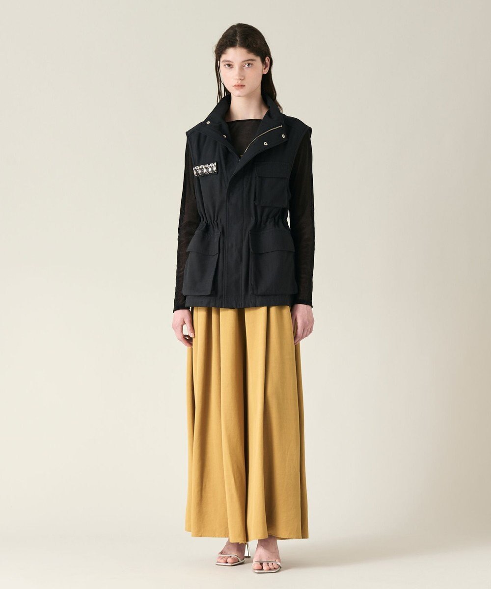 GRACE CONTINENTAL ビジューアーミーベスト 