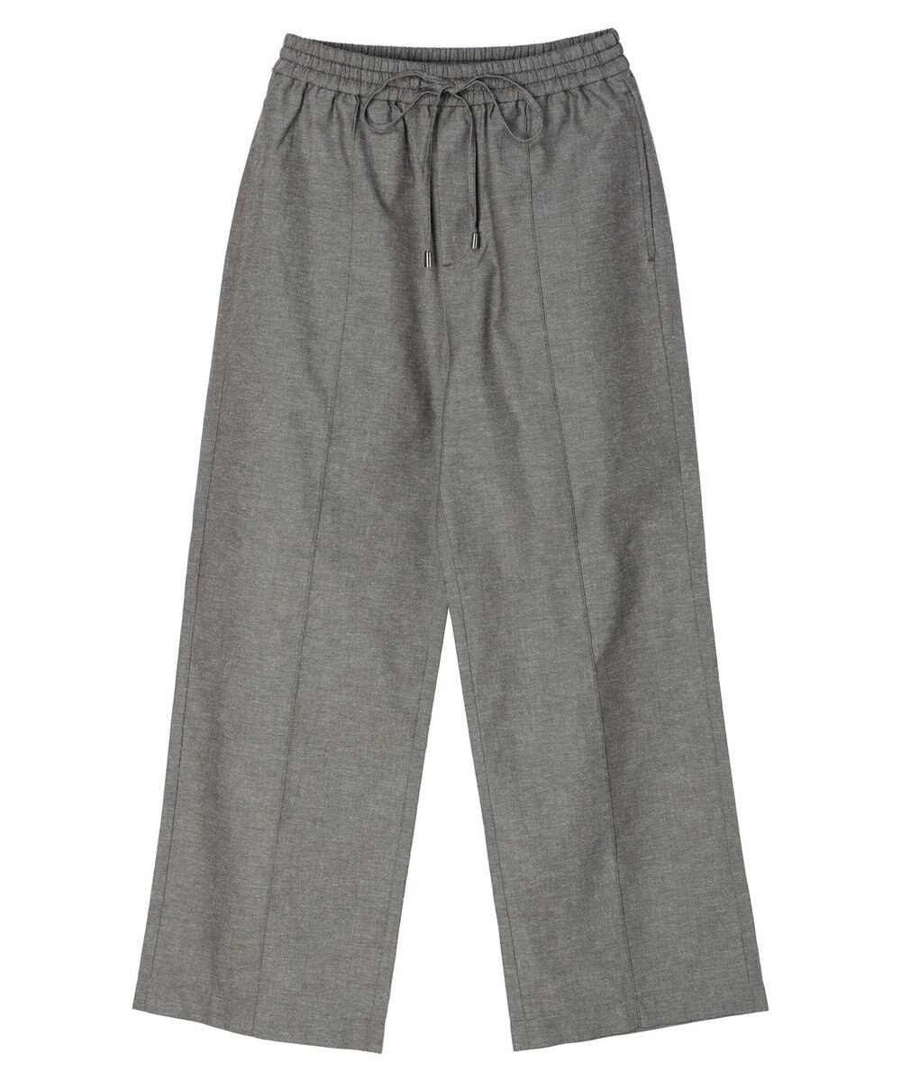 Green Parks 綿麻混イージーワイドパンツ 
