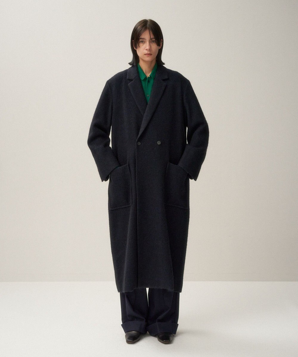 ATON BABY ALPACA | ロングテーラードコート 
