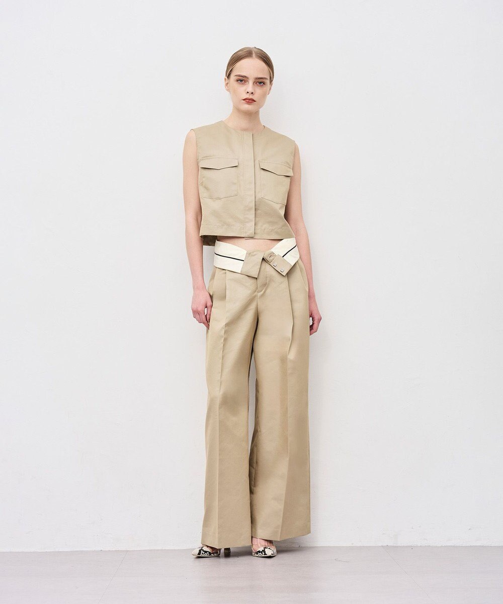 uncrave チノギャバジン ジレブラウス 