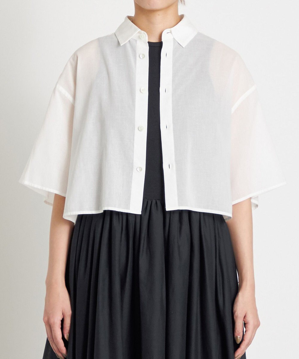 NAVE 【Nave 　洗える】シアークロップド シャツ 